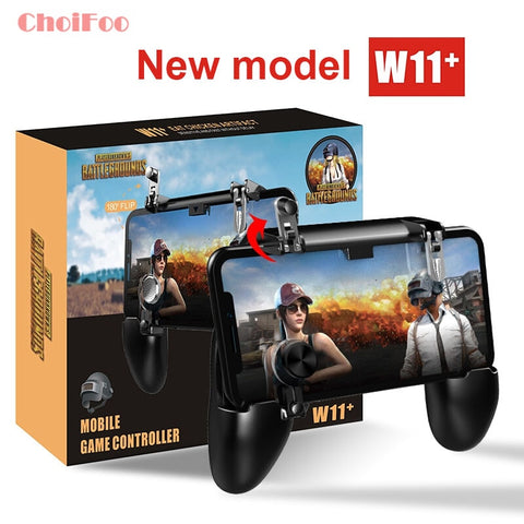 W11+ PUGB Mobile Game Controller Free Fire  PUBG Mobile Joystick Gamepad Metal L1 R1 Button for iPhone Gaming Pad Android