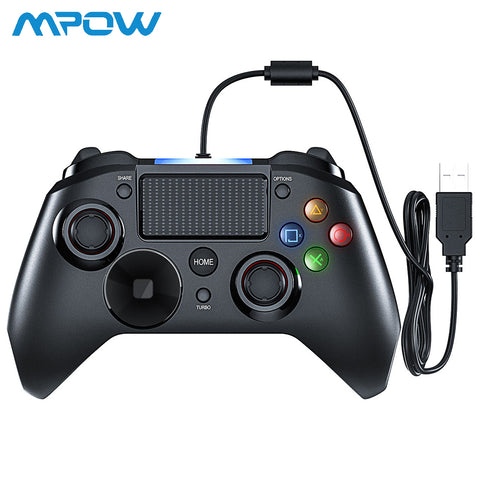 Mpow PS4 Game Controller USB Wired Gamepad Multiple Joystick Vibration Handle 2M Cable Gamepad for iPhone iPad PC for PS4/PS3
