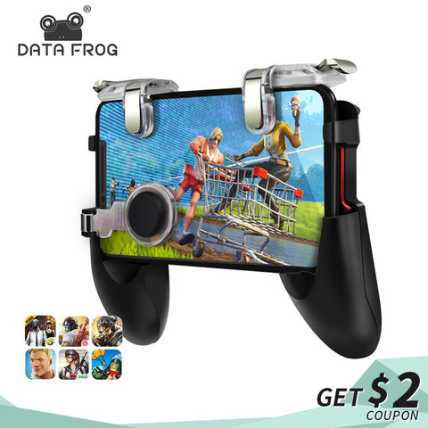 Data Frog For Pubg Game Gamepad For Mobile Phone Game Controller l1r1 Shooter Trigger Fire Button For IPhone For Free Fire