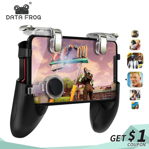 DATA FROG For PUBG Controller Game For PUBG Mobile Trigger For Android iphone Gamepad Aim Button L1R1 Joystick
