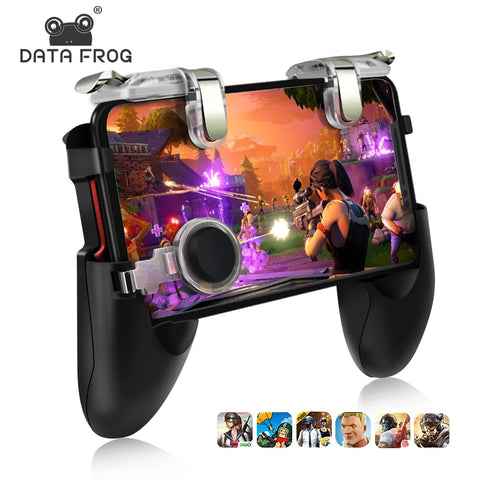 DATA FROG Mobile Controller Trigger Game Fire Button Phone Joystick For PUBG For IPhone 7 8 Plus X For Xiaomi mi 8 Android
